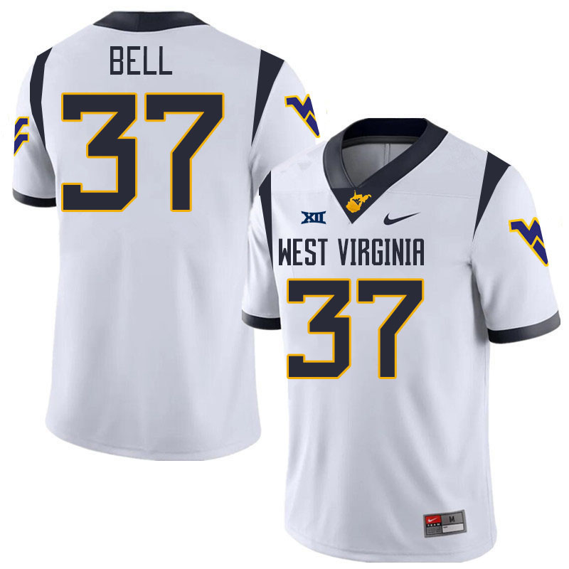 Men #37 Jayden Bell West Virginia Mountaineers College 2024 New Uniforms Football Jerseys Stitched S